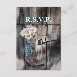 respuesta de rsvp de boda rústica en el país de la