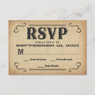 Respuesta de RSVP de Bodas del viejo oeste de Rusi