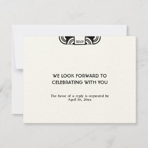 Respuesta de RSVP de cerramiento de boda de fieltr