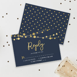 Respuesta de RSVP de Elegantes Luces Azules en Cad