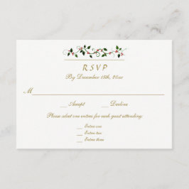 Respuesta de RSVP de Entree Boda de vacaciones de 