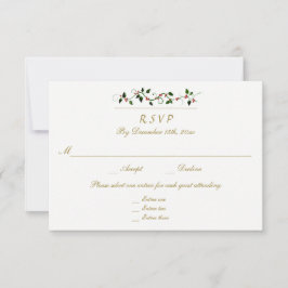 Respuesta de RSVP de Entree Boda de vacaciones de 