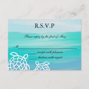 Respuesta de RSVP de la boda de playa de las