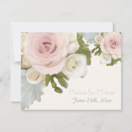 Respuesta de RSVP Floral Rosa Suculenta de Boda Ho