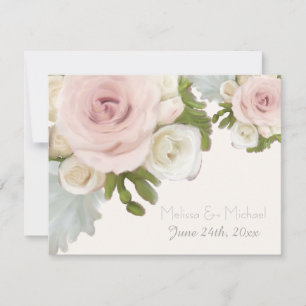 Respuesta de RSVP Floral Rosa Suculenta de Boda Ho