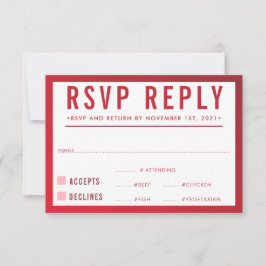 RESPUESTA DE RSVP gradiente burgundy rojo moderno
