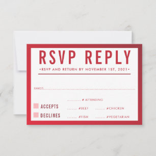 RESPUESTA DE RSVP gradiente burgundy rojo moderno