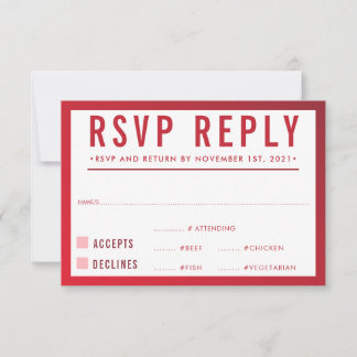 RESPUESTA DE RSVP gradiente burgundy rojo moderno