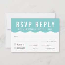 RESPUESTA DE RSVP moderna audaz linda ola menta