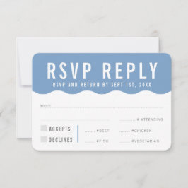 RESPUESTA DE RSVP moderna audaz linda onda azul