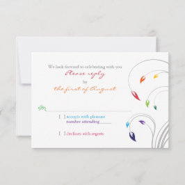 Respuesta de RSVP para Boda con Tema Floral de Arc