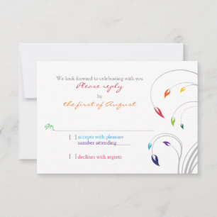 Respuesta de RSVP para Boda con Tema Floral de Arc