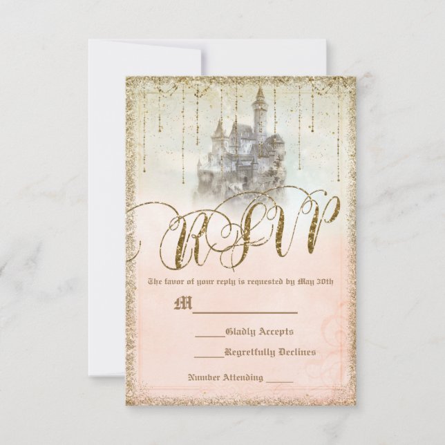 Respuesta de RSVP para Boda del Castillo del Libro (Anverso)