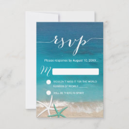 Respuesta de RSVP para la boda en la playa de Star
