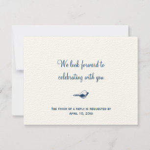 Respuesta de RSVP para recinto de boda con concha 