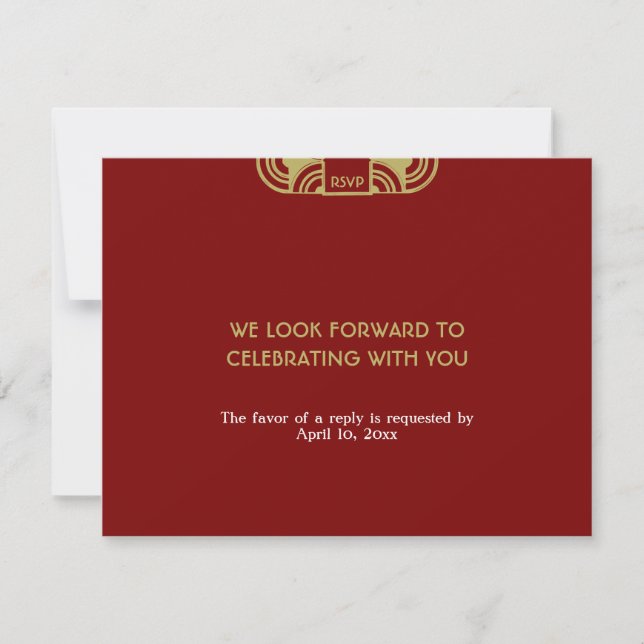 Respuesta de RSVP para recinto de boda con decorac (Anverso)