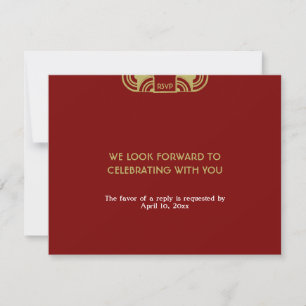 Respuesta de RSVP para recinto de boda con decorac