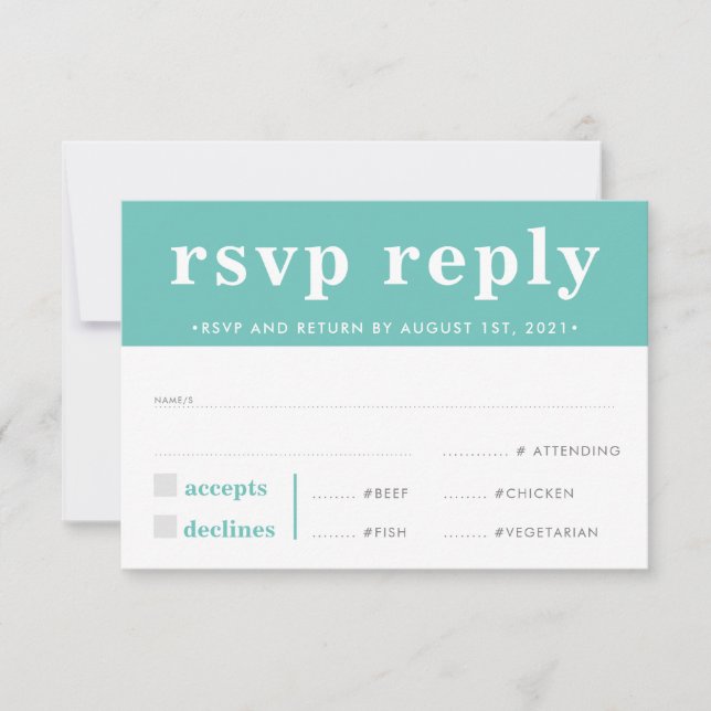 RESPUESTA DE RSVP RESPUESTA A la versión moderna a (Anverso)