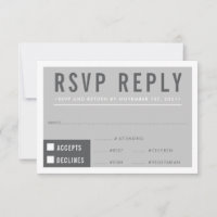 RESPUESTA DE RSVP RESPUESTA bloque moderno gris mi