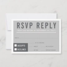 RESPUESTA DE RSVP RESPUESTA bloque moderno gris mi