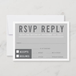 RESPUESTA DE RSVP RESPUESTA bloque moderno gris mi
