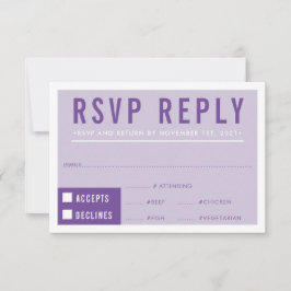 RESPUESTA DE RSVP RESPUESTA Bloqueo moderno violet