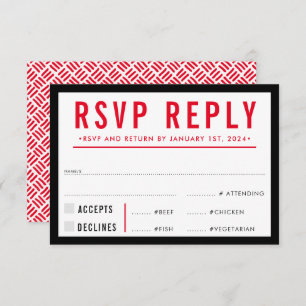 RESPUESTA DE RSVP RESPUESTA simple red moderna neg