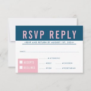 RESPUESTA DE RSVP RESPUESTA tipo de bloque moderno