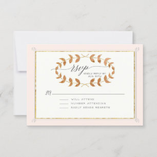 Respuesta de RSVP Rosa de cobre Leña de Laurel de