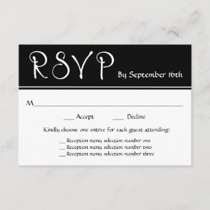 Respuesta de selección de menú RSVP 3 de recepción