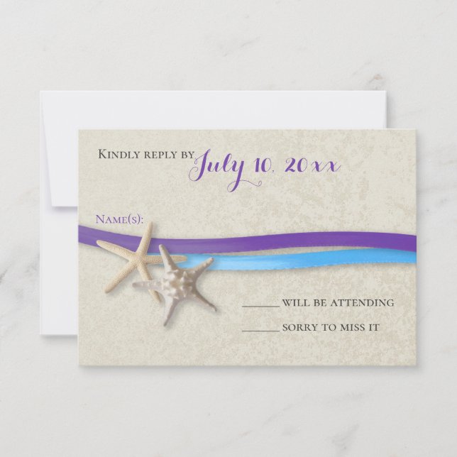 Respuesta de Starfish and Ribbon D Purple Blue Bea (Anverso)