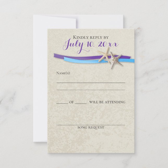 Respuesta de Starfish and Ribbon D Purple Blue Bea (Anverso)