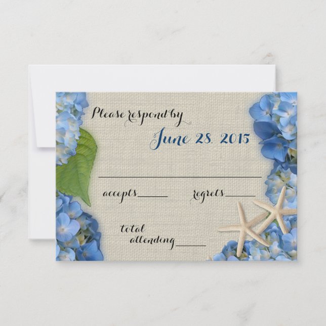 Respuesta de Starfish Hydrangea Boda (Anverso)