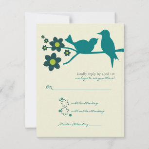 Respuesta de vuelo de amor {Peacock} 2 Invitacione