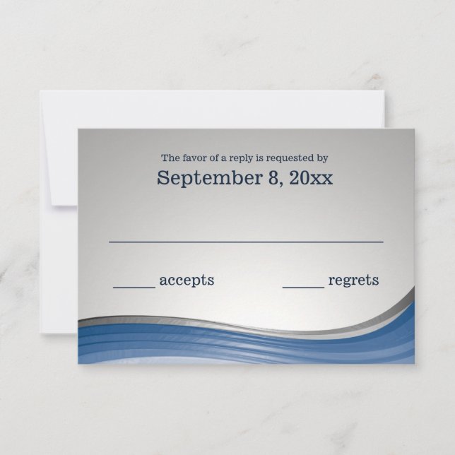 Respuesta de Wave de acero azul y plata (Anverso)