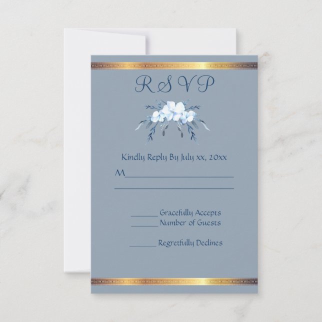 Respuesta del Boda azul turbio y chic del sur (Anverso)