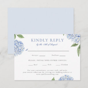 Respuesta del Boda Blue Hydrangea Classic Food Cho