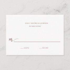 Respuesta del Boda caligráfico | Burgundy Marsala