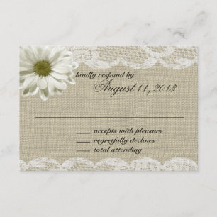 Respuesta del Boda Daisy and Lace Country Burlap