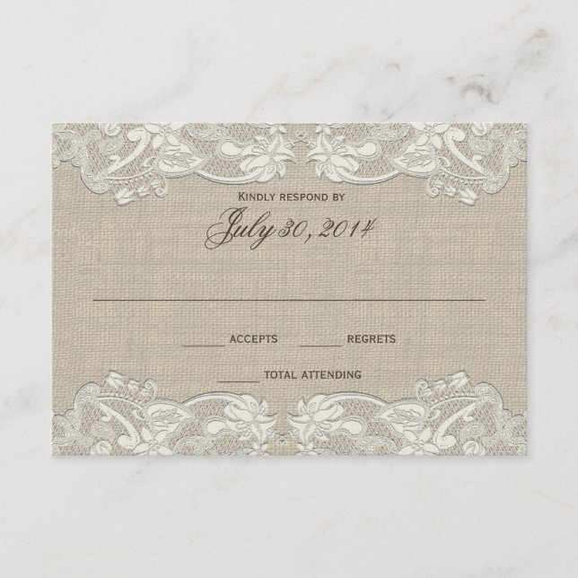 Respuesta del Boda de diseño de encaje floral (Anverso)