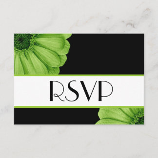 Respuesta del Boda de Green Daisies RSVP V3A