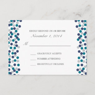 Respuesta del Boda de puntos de polka gris de la m