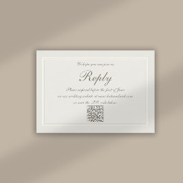 Respuesta del Boda de QR elegante formal falso Gra
