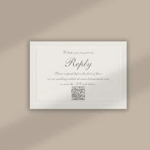 Respuesta del Boda de QR elegante formal falso Gra