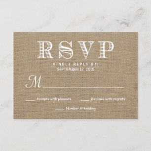 Respuesta del Boda de tipografía rusa de Burlap RS