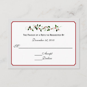 Respuesta del Boda de vacaciones de diciembre RSVP