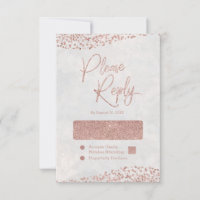 Respuesta del Boda del Glam de Oro Rosa y blanco d