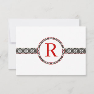 Respuesta del Boda del guarnecido rojo de damasco