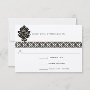 Respuesta del Boda del guarnecido rojo de Damasco