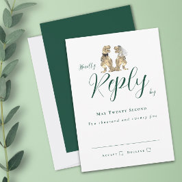 Respuesta del Boda del tema de los dinosaurios